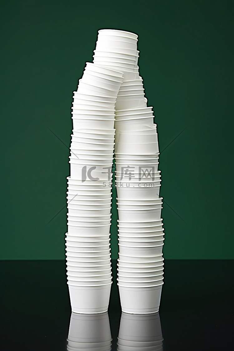 回收纸杯堆叠奥运会亚特兰大绿色