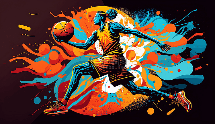 篮球运动背景热情动感活力
