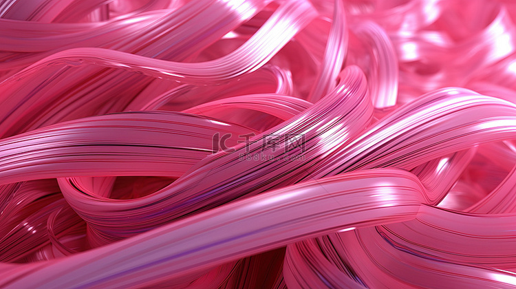 3d 粉红色金属丝网令人惊叹的
