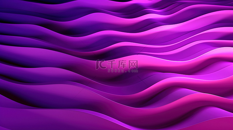 3d 抽象背景，具有紫色渐变色
