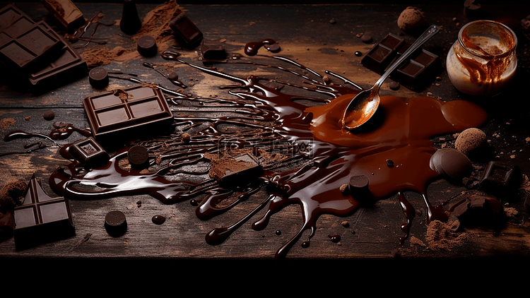 巧克力黑色甜食背景