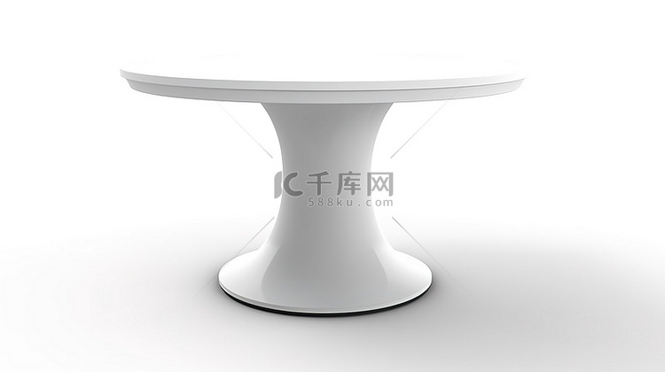 现代桌子的孤立白色背景 3d 渲染