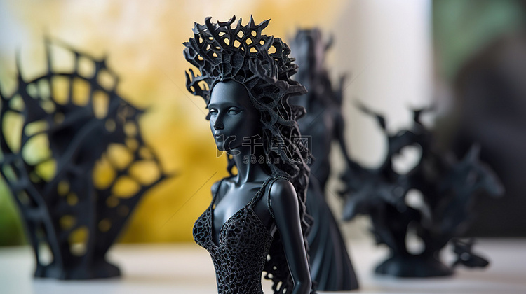3D 打印模型 打印机制作的黑
