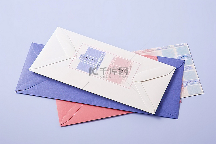 粉色小航空邮件信封