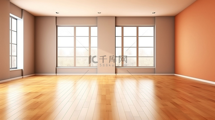 宽敞的房间配有木地板和充足的复