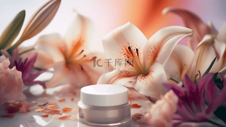 化妆品彩妆花卉植物场景摄影广告