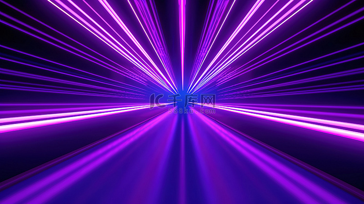 穿越带有超现代紫外线照明的激光