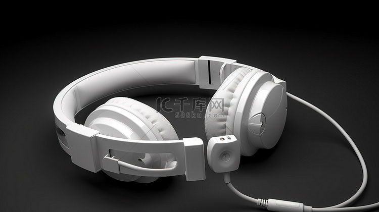 白色3D立体声耳机