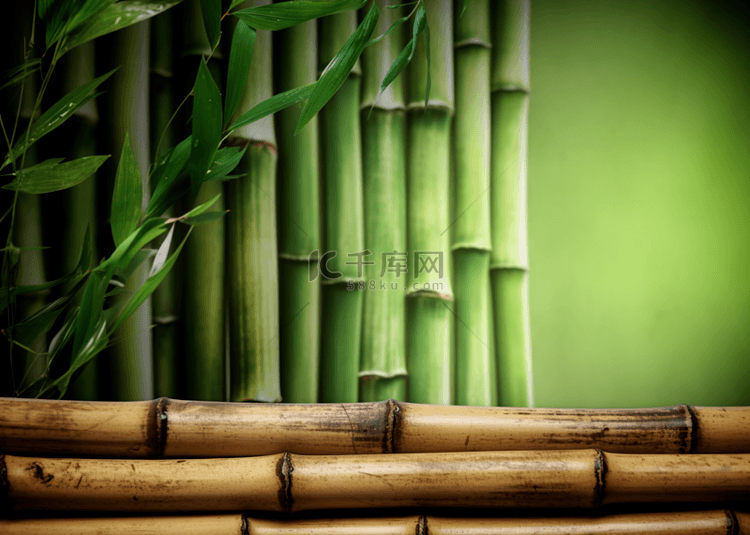 竹子植物绿色背景