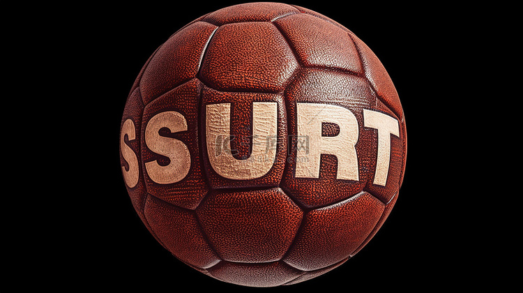 3D 渲染的足球纹理创建“支持