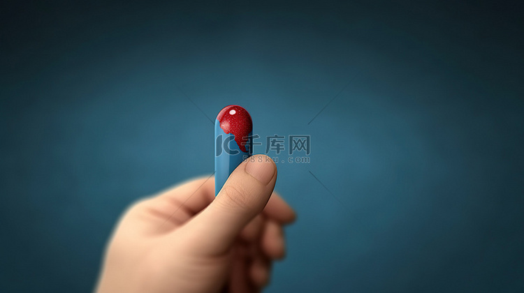 血淋淋的手指象征着世界糖尿病日