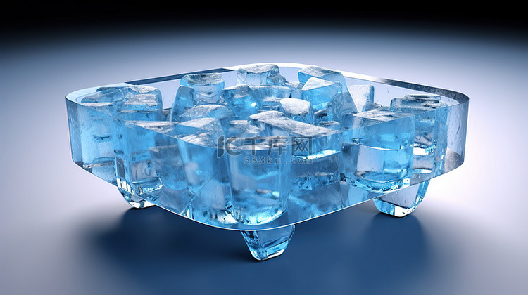 创建冰桌子的 3D 模型