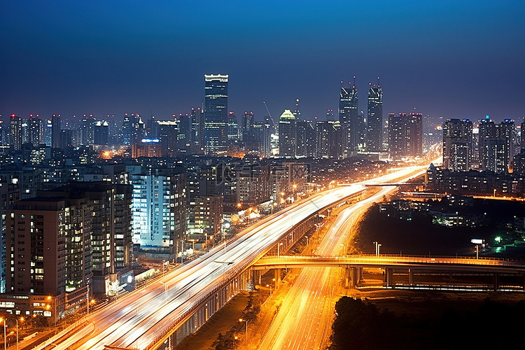 韩国首尔城市夜景