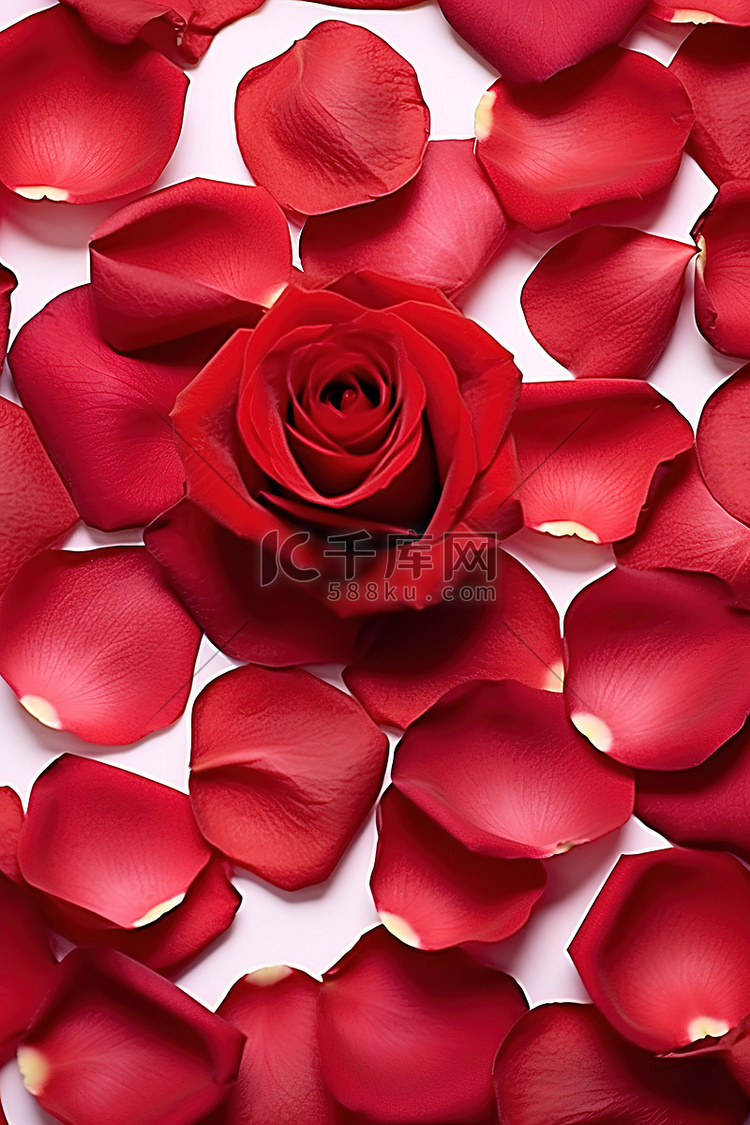 玫瑰红色的花瓣花瓣