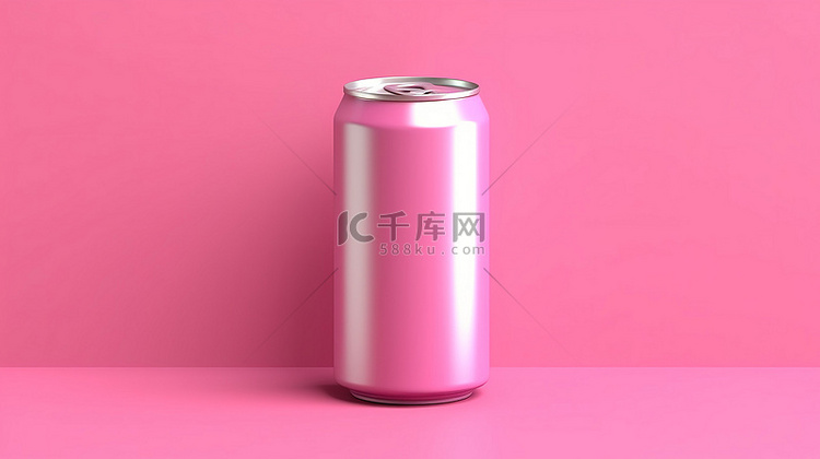 粉红色背景，带有用于苏打可乐和