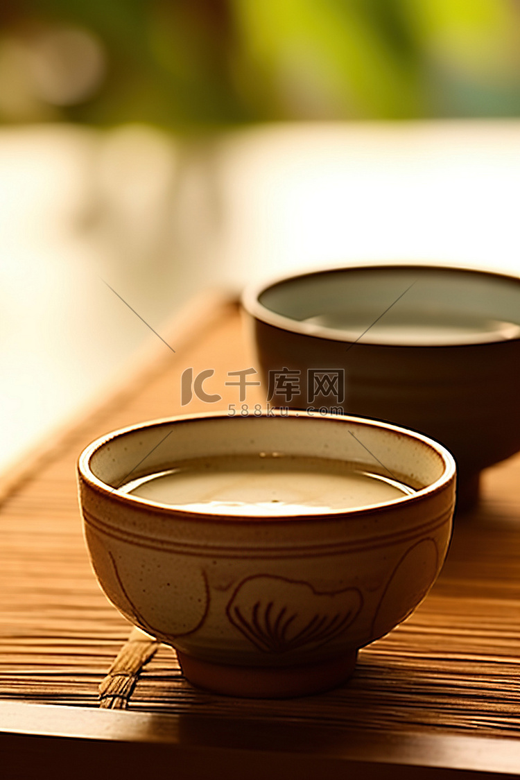 两小碗日本茶