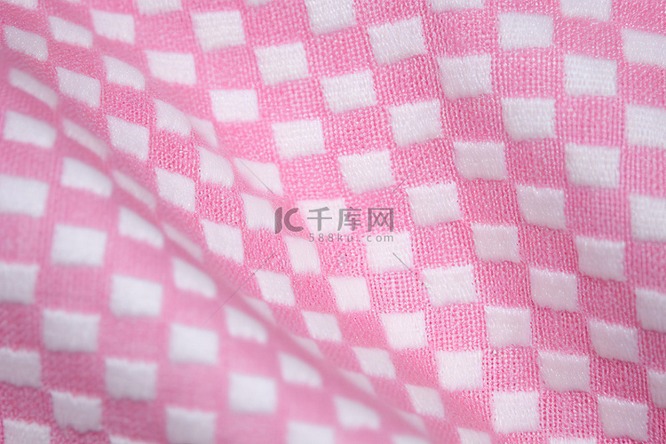 格纹格纹粉色棉面料