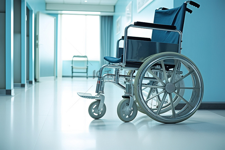 医院候诊室里的轮椅图片