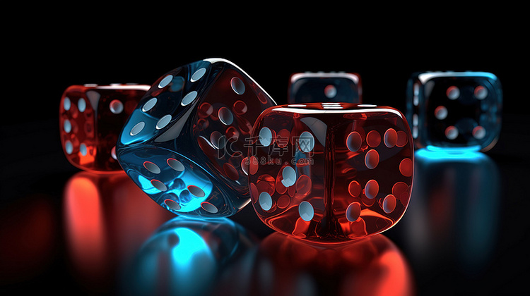 艺术骰子抽象的 3d 渲染