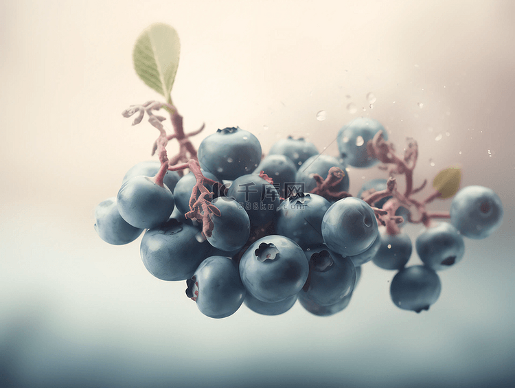 蓝莓新鲜水果摄影广告背景