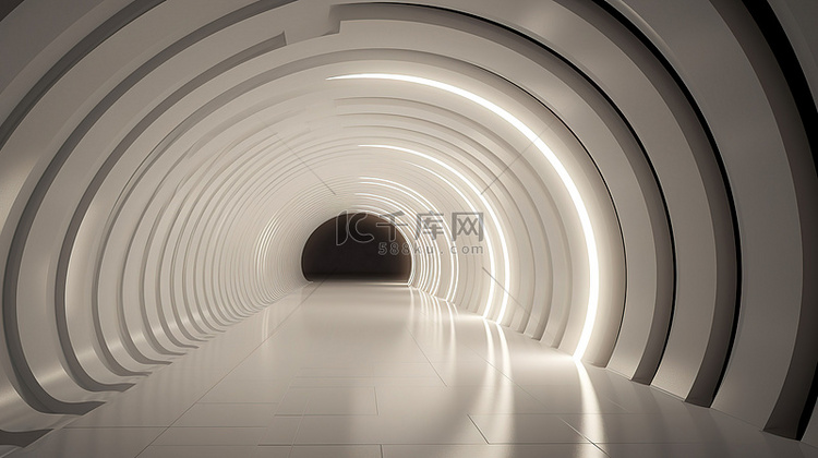现代3D隧道室