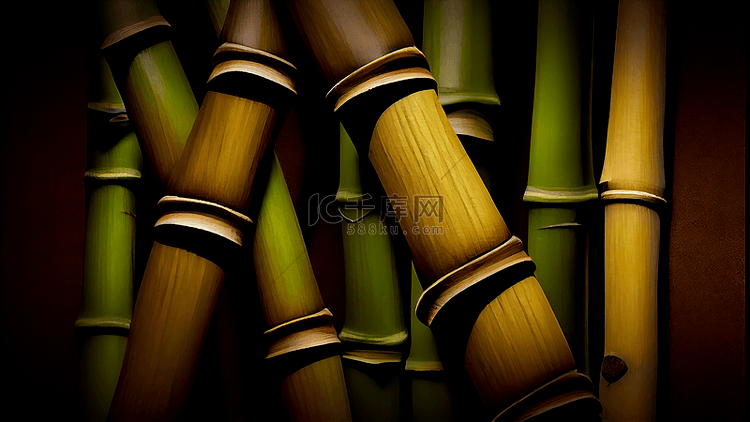 竹子黄色竹竿竹节竹筒背景