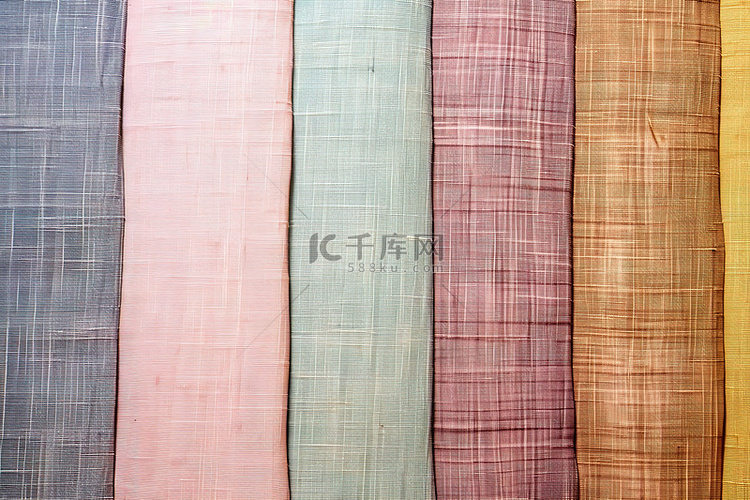 纺织材料的彩色条纹图案