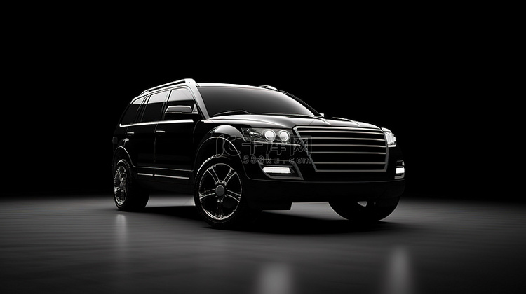 高级黑色 SUV，尺寸令人印象
