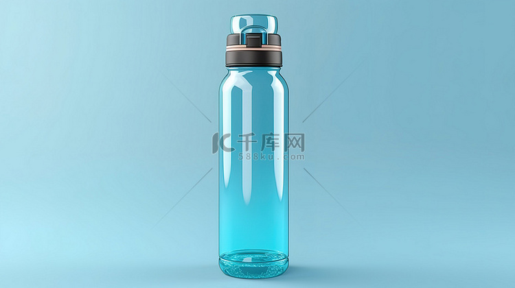 3d 塑料水瓶样机插图