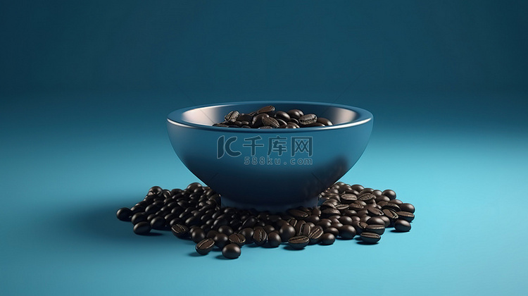 咖啡完美 3d 渲染黑色杯子与