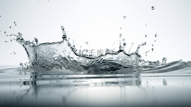 水水花白色简单背景