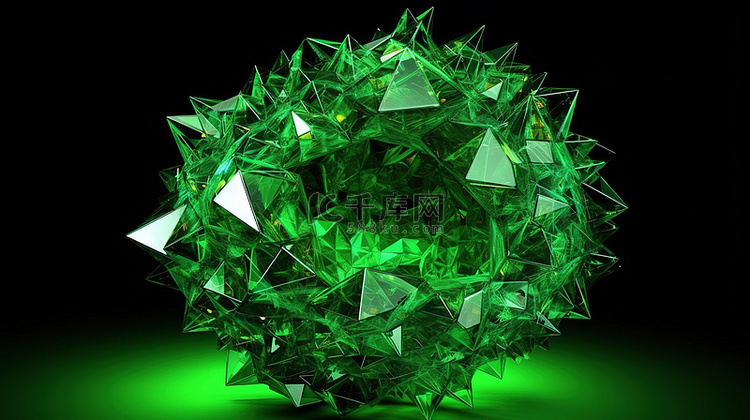 3d 多边形渲染中的亮绿色晶体