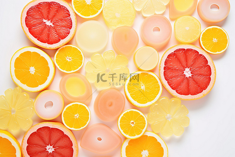 由柑橘类水果片制成的维生素C