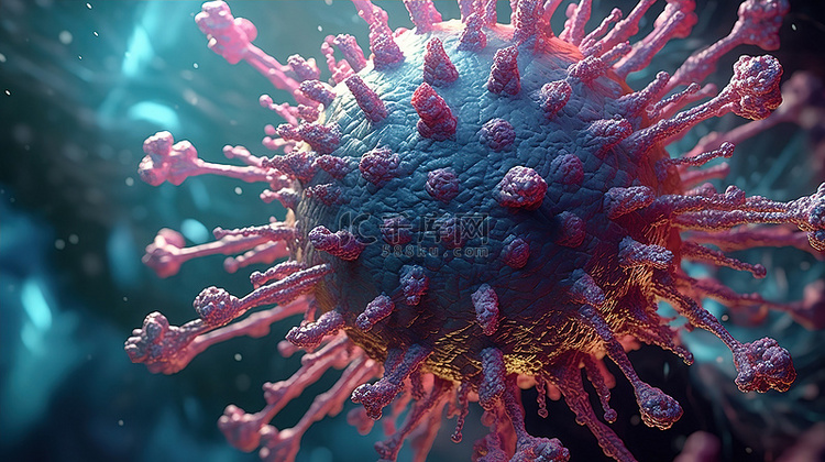 恶意细菌和病毒外星人的 3d 渲染