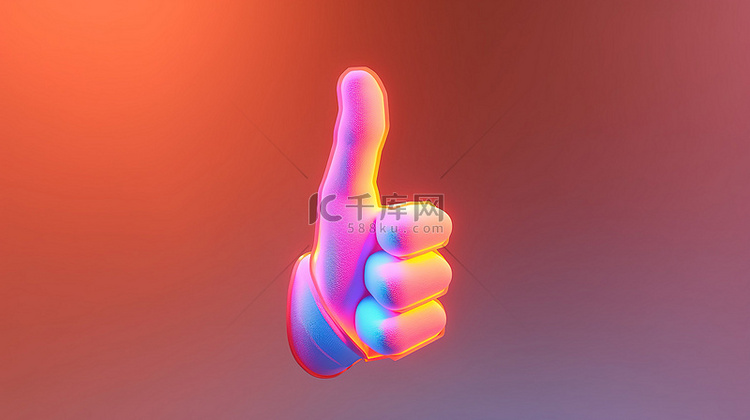 手势“ok”手势的 3d 渲染