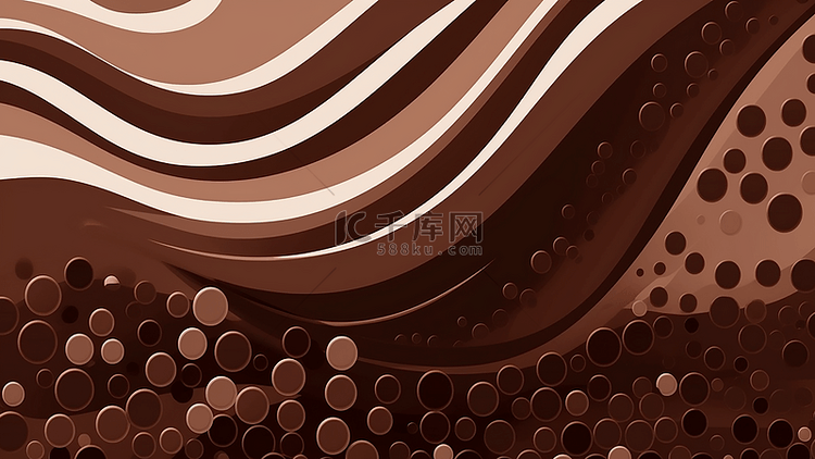 巧克力球抽象背景海报