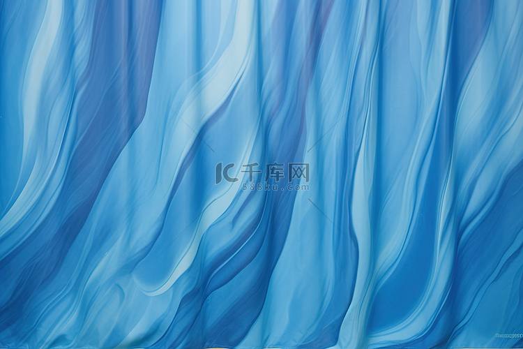 miaa 的蓝色水波壁画