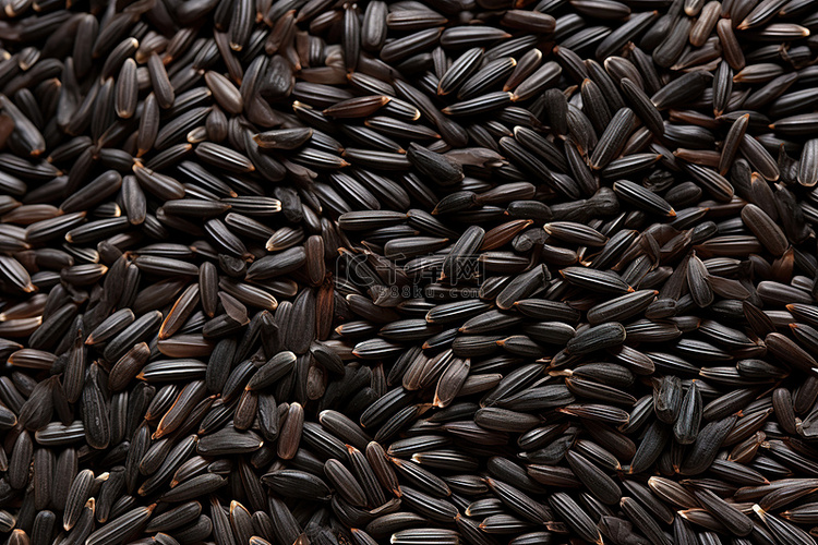 黑米种子排列得像米粒