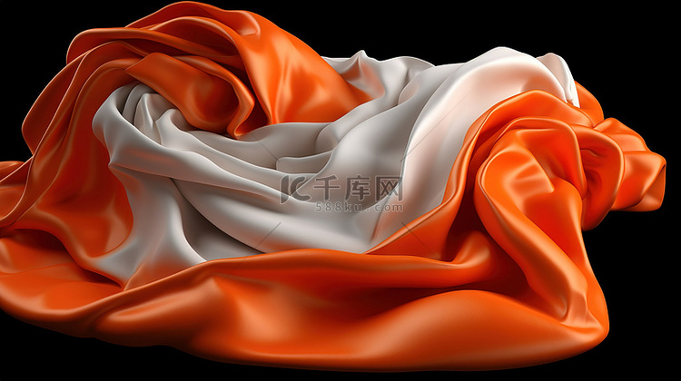 以白色和橙色纺织品为特色的计算