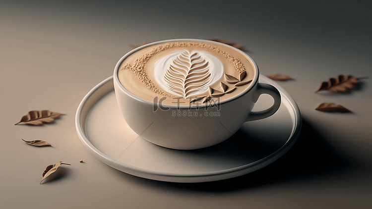 咖啡拉花造型背景
