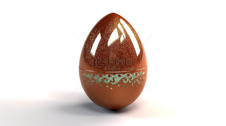 闪闪发光的复活节彩蛋 3D 渲