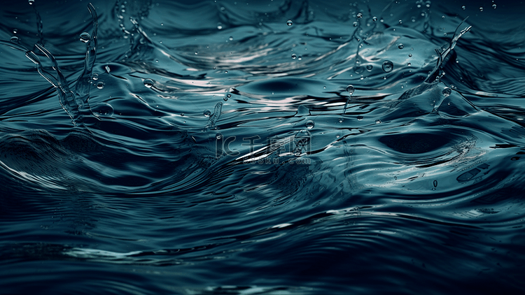 水蓝色水圈水纹背景