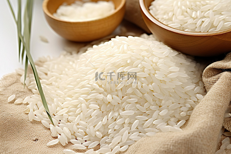 白米饭旁边有很多米饭