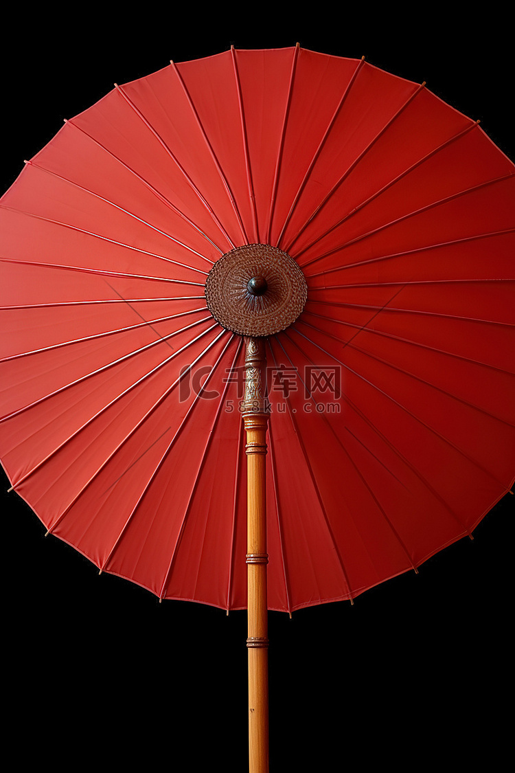 红色气球形式的亚洲雨伞
