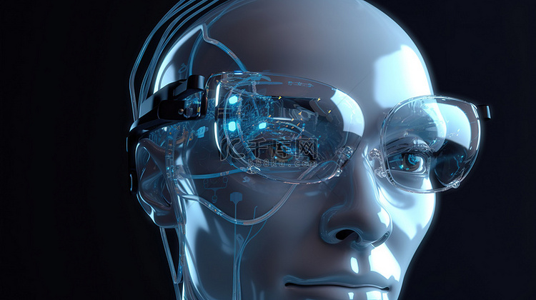 虚拟显示集成机器人与眼镜 3d