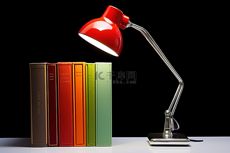 一本书旁边的书灯