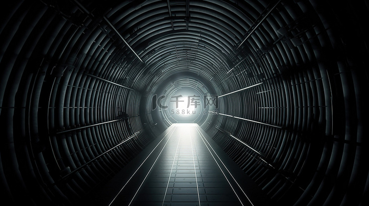 抽象隧道在宽屏上简单优雅的深色