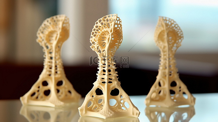3D 三维打印中的一块骨头在工作
