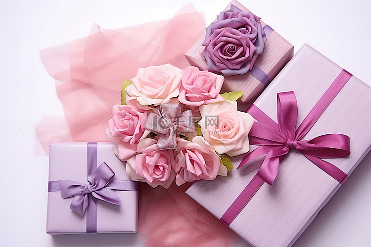 礼品包装纸和鲜花