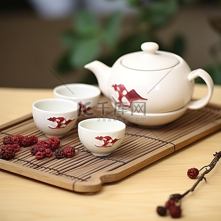 中国青田莲花蔓越莓茶